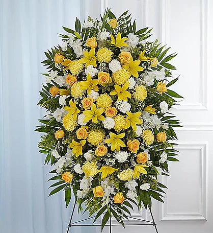 Yellow and White Standing Spray